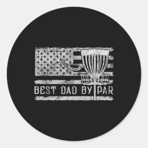 Adesivo Melhor Pai By Par Vintage Disco de Golfe Bandeira