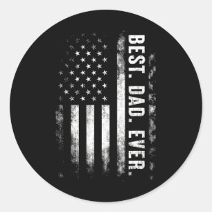 Adesivo Melhor Pai Da Bandeira Americana Vintage De Volta 