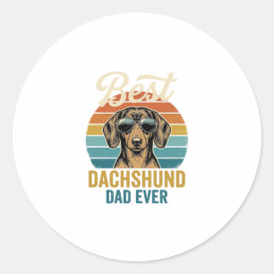 Adesivo Melhor Pai Dachshund de Todos os Tempos Camisa de 