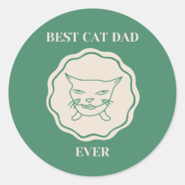 Adesivo Melhor Pai de Gato Incrível de Todos os Tempos 
