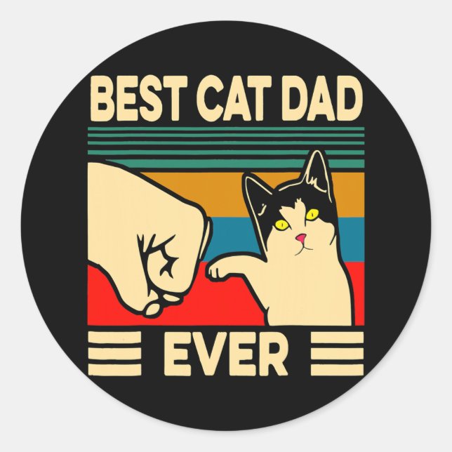 Adesivo Melhor Pai De Gato Nunca Mais Engraçado Pai De Gat (Frente)
