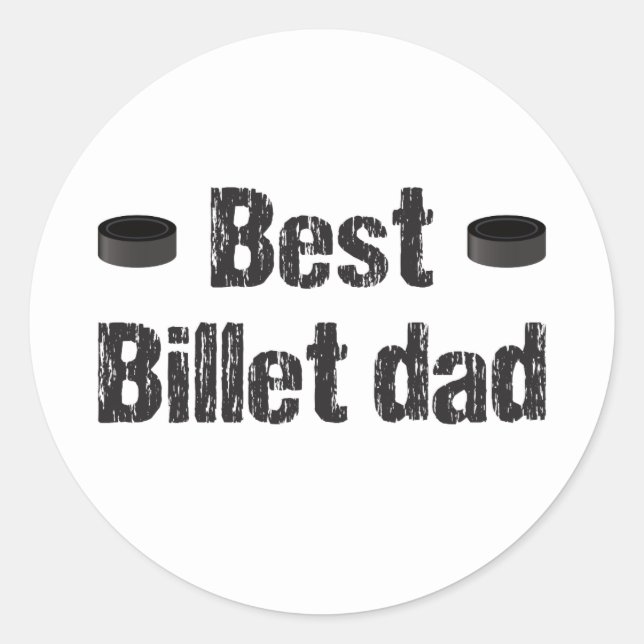 Adesivo Melhor Pai de Hockey Billet (Frente)