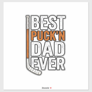 Adesivo Melhor Pai de Hockey Puck'n Pai de Sempre Vector D