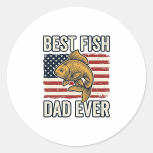 Adesivo Melhor Pai de Peixe de Sempre Camisa Vintage Peixe