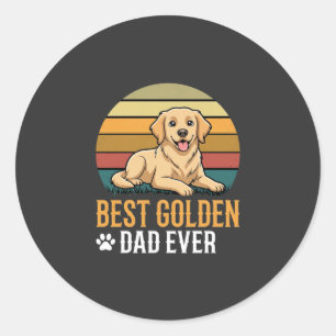 Adesivo Melhor Pai do Golden Retriever de Sempre Retro Cac