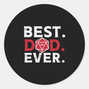 Adesivo Melhor Pai do Mundo Rpg Engraçado Camiseta de Papa