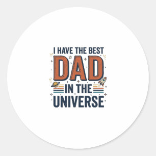 Adesivo Melhor Pai do Universo Design de Vetor Espacial_1