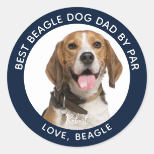 Adesivo Melhor Papai do Beagle de Longe Foto Personalizada