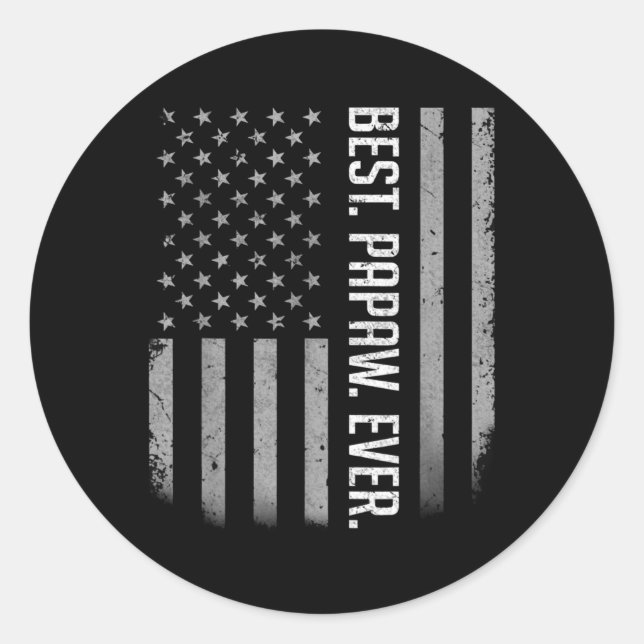 Adesivo Melhor Papaw De Bandeira Americana Para (Frente)