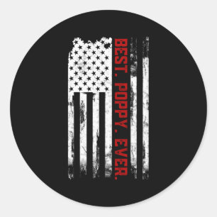 Adesivo Melhor Poppy Ever American Usa Flag Fatherâ€™S Day