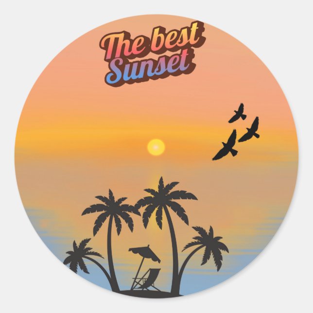 Adesivo Melhor pôr do sol. (Frente)