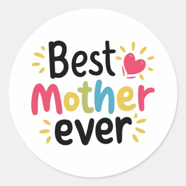 Adesivo Melhor presente do dia das mães (Frente)