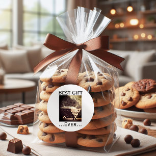 Adesivo Melhor presente para o bebê de Natal em Manger