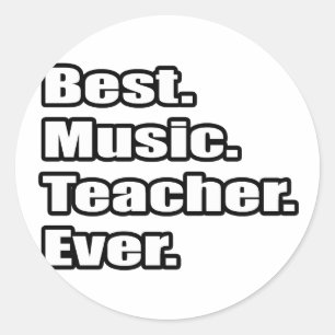 Adesivo Melhor Professor De Música De Todos Os Dias