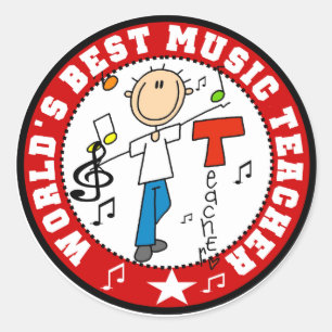 Adesivo Melhor Professor de Música do Mundo