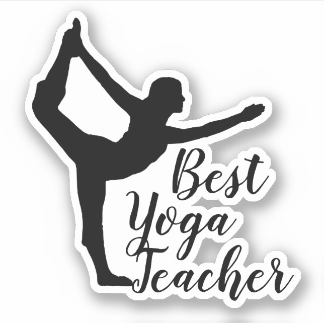 Adesivo Melhor Professor de Yoga Namaste (Frente)