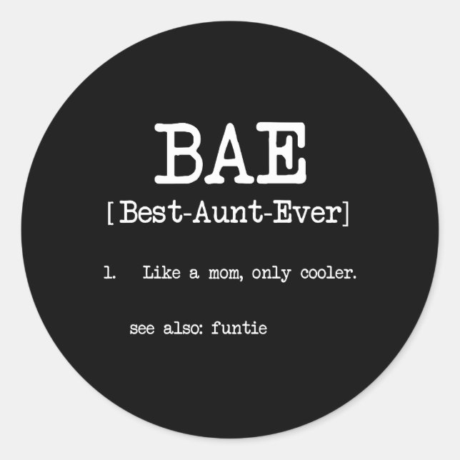 Adesivo Melhor Tia Ever BAE Legal Presentes (Frente)