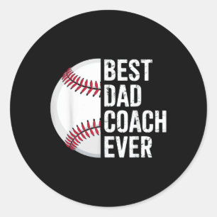 Adesivo Melhor treinador de Pai de Baseball Alguma Vez Ret