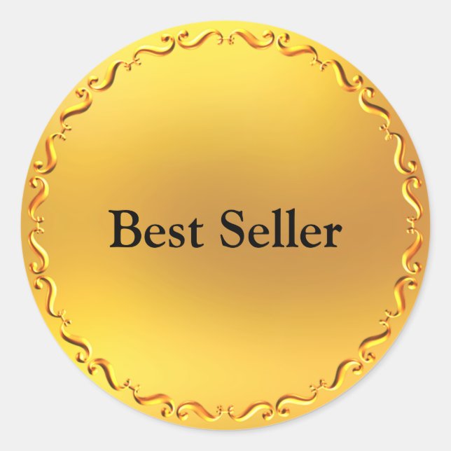 Adesivo Melhor Vendedor de Vetor de ouros (Frente)
