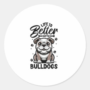 Adesivo Melhor vida com Bulldog