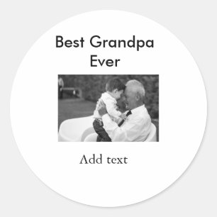 Adesivo Melhor vovô já adicionou nome de foto elegante