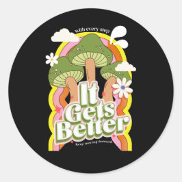 Adesivo Melhora | Boas Vibes e Retro Sentimentos de Groovy