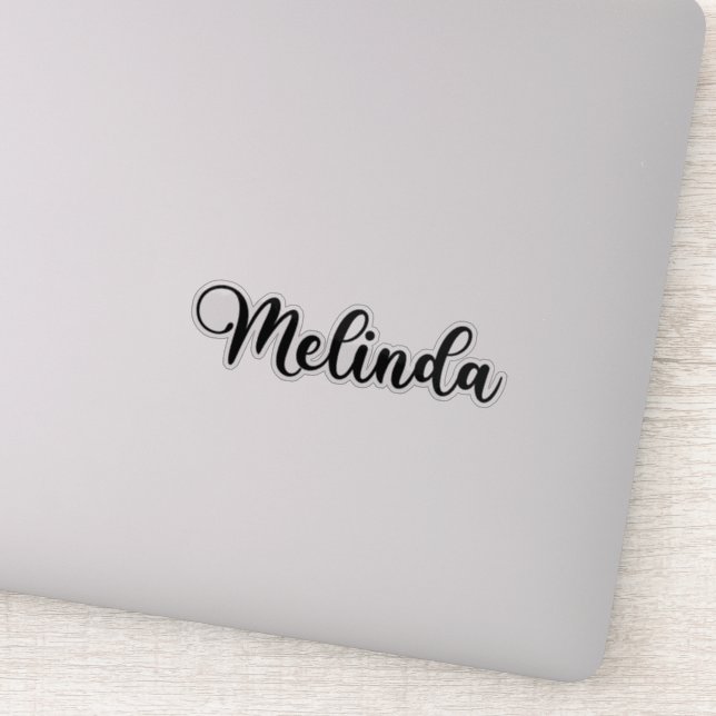 Adesivo Melinda Name - Caligrafia manuscrita (Detalhe)