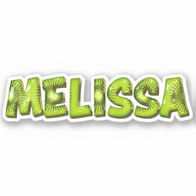 Adesivo Melissa Name Kiwi Design Aufkleber Sticker (Frente)