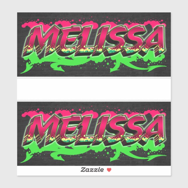 Adesivo Melissa Vorname Name Graffiti Aufkleber Sticker (Folha)