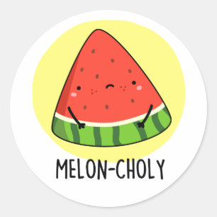 Adesivo Melon Choly Funny Sad Watermelon Pun
