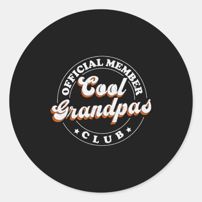 Adesivo Member Cool Grandpas Club For New Grandfather  (Frente)
