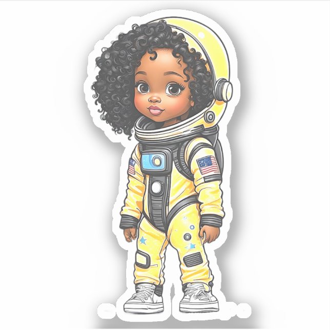 Adesivo Membro da Equipe de Astronautas - Amarelo (Frente)