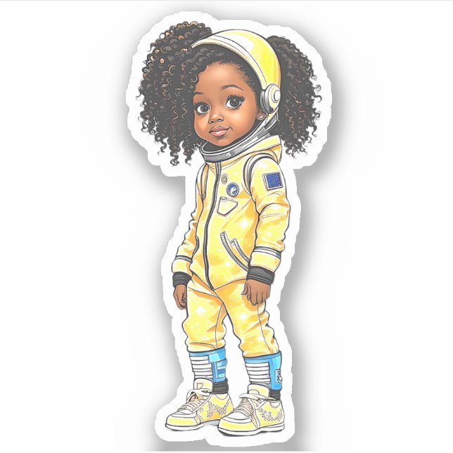 Adesivo Membro da Equipe de Astronautas - Amarelo (Frente)