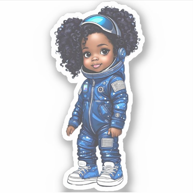 Adesivo Membro da Equipe de Astronautas - Azul (Frente)
