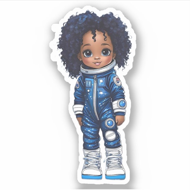 Adesivo Membro da Equipe de Astronautas - Azul (Frente)