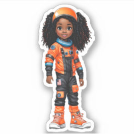 Adesivo Membro da Equipe de Astronautas - Laranja