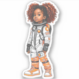 Adesivo Membro da Equipe de Astronautas - Laranja