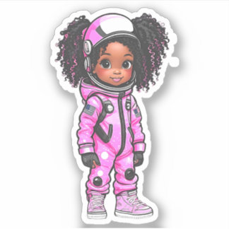 Adesivo Membro da Equipe de Astronautas - Rosa