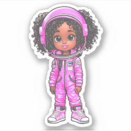 Adesivo Membro da Equipe de Astronautas - Rosa