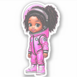 Adesivo Membro da Equipe de Astronautas - Rosa