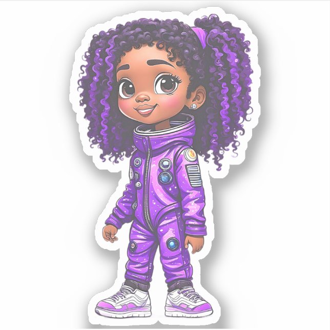 Adesivo Membro da Equipe de Astronautas - Roxo (Frente)