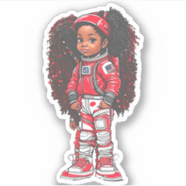 Adesivo Membro da Equipe de Astronautas - Vermelho