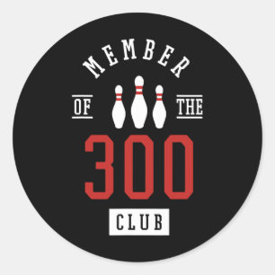 Adesivo Membro do Clube de Boliche 300 Byll Strike Pins