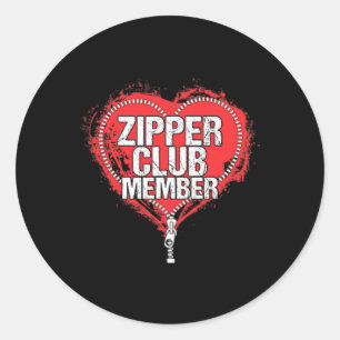 Adesivo Membro do Clube Zipper Engraçado Humor Funny