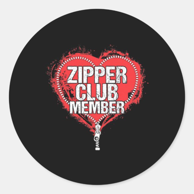 Adesivo Membro do Clube Zipper Engraçado Humor Funny (Frente)