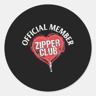 Adesivo Membro do Clube Zipper Oficial de Cirurgia Cardíac