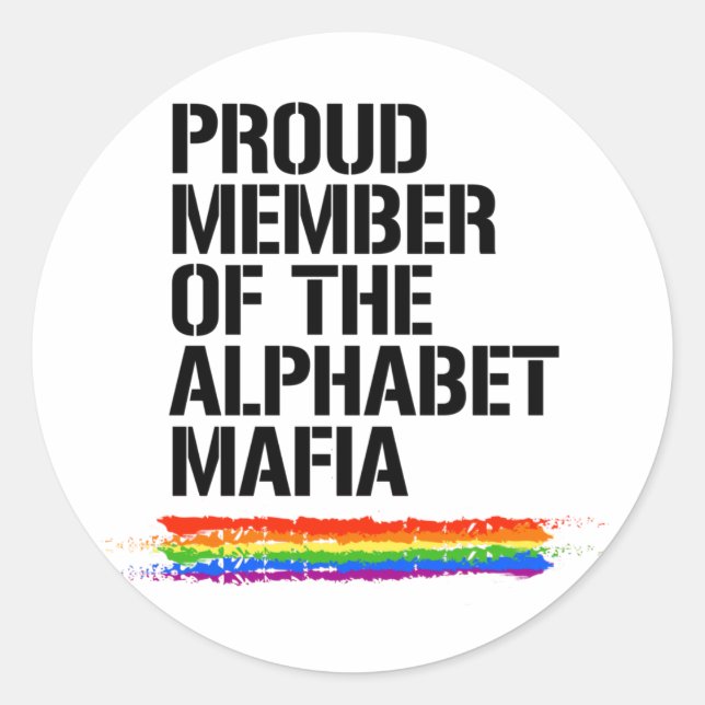 Adesivo MEMBRO ORGULHOSO DA Camisa T ALPHABET MAFIA (Frente)