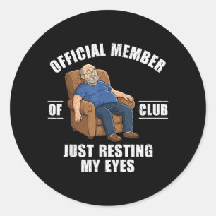 Adesivo Membro Orgulhoso do Clube de Descansar os Olhos Pa