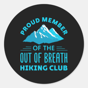 Adesivo Membro Orgulhoso do Clube de Hiking Sem Fôlego