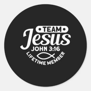 Adesivo Membro Vitalício da Equipe Jesus João 3_16 - Engra